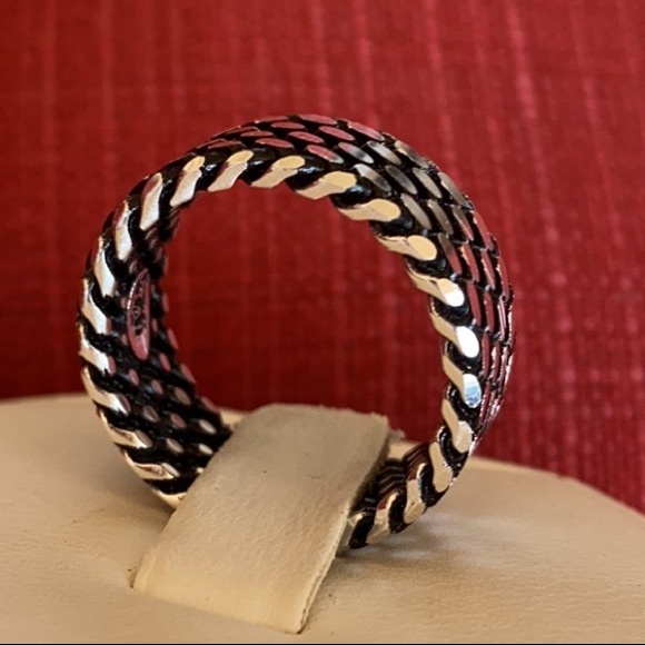 NEW 925 STERLING SILVER MEN ETERNITY WEDDING BAND - Picture 6 of 7